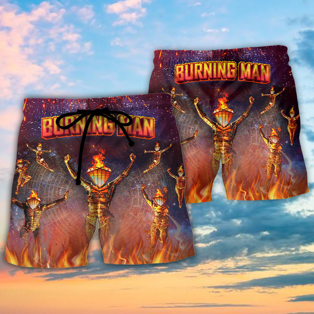 Festival Desert Fire Art Style – Beach Short