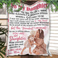 Family To My Daughter Love Mom Daughter Flannel Blanket For Soft Bed Couch And Home Comfort
