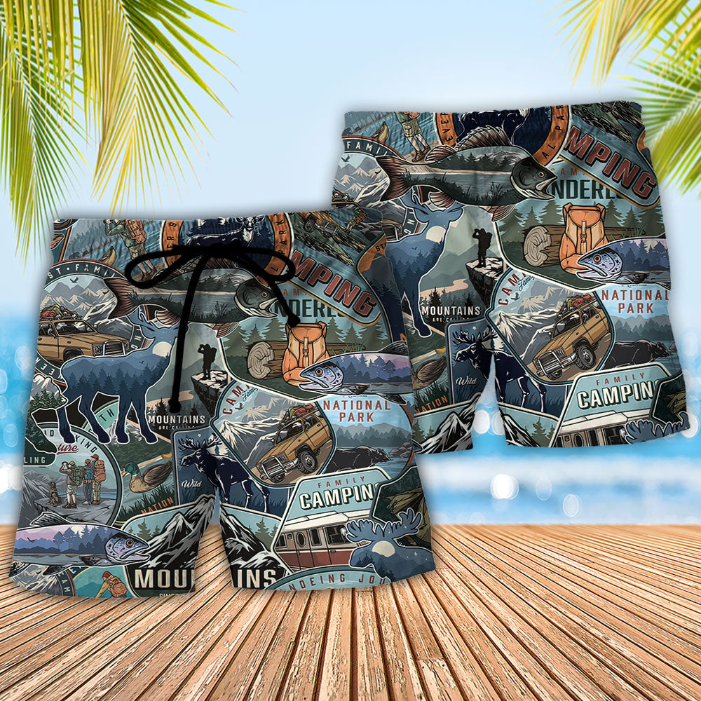 Camping When You Can Walk Among Strangers Outdoor Theme – Beach Short