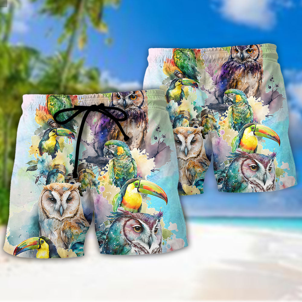 Bird Watching Funny Back Off Bird Watching - Beach Short