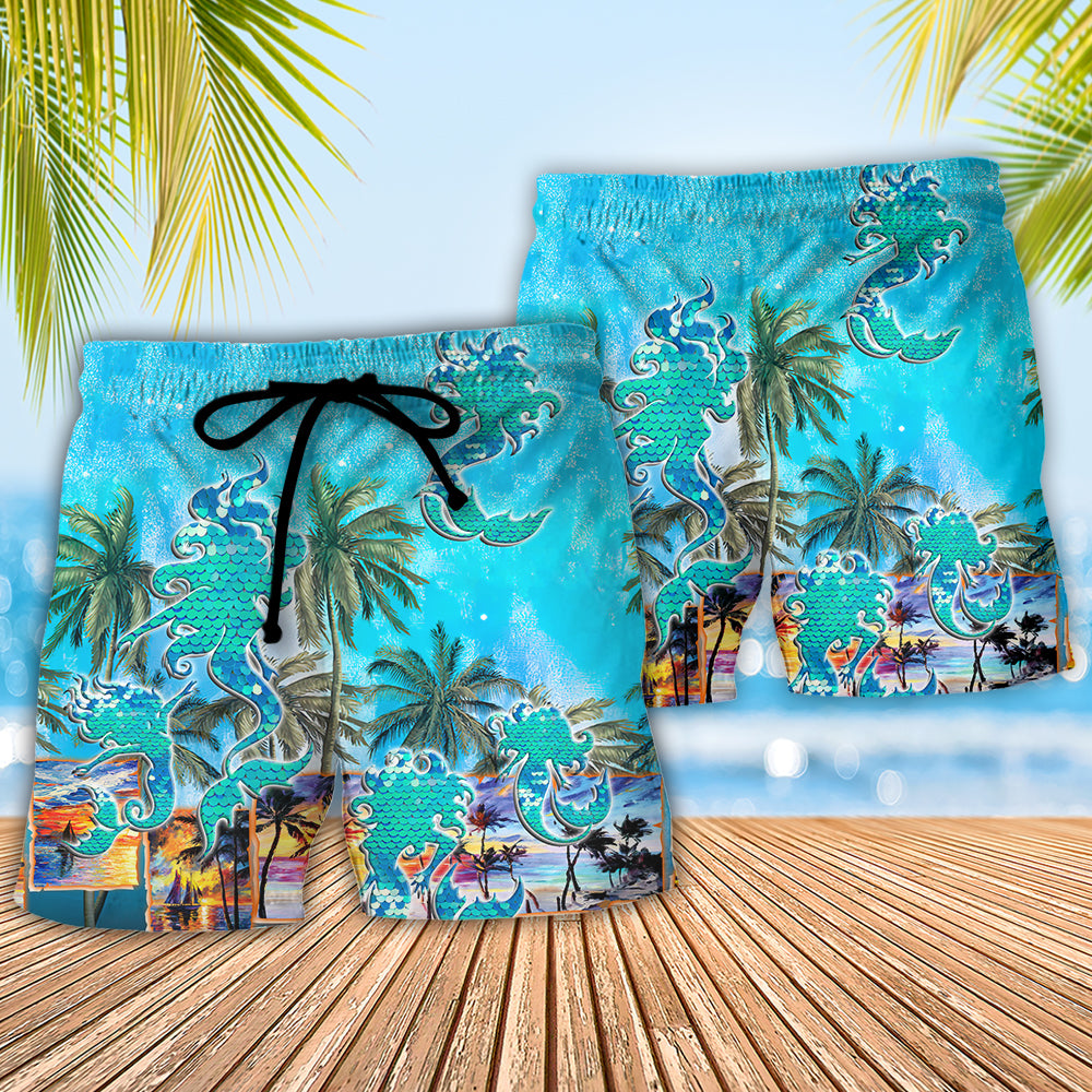 Beach Saved Me Funny Beach Lover Peach Quote - Beach Short