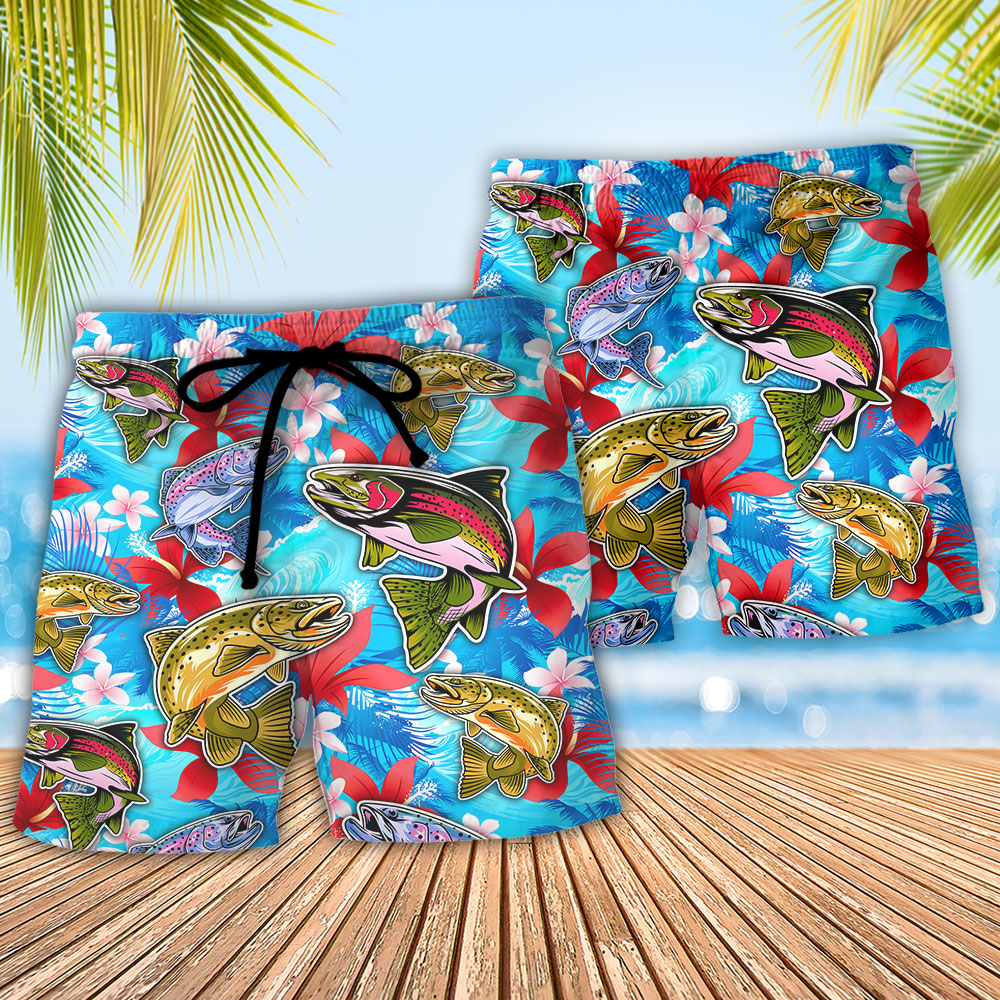 Fishing Lucky Fishing Shirt Do Not Wash Tropical - Beach Short