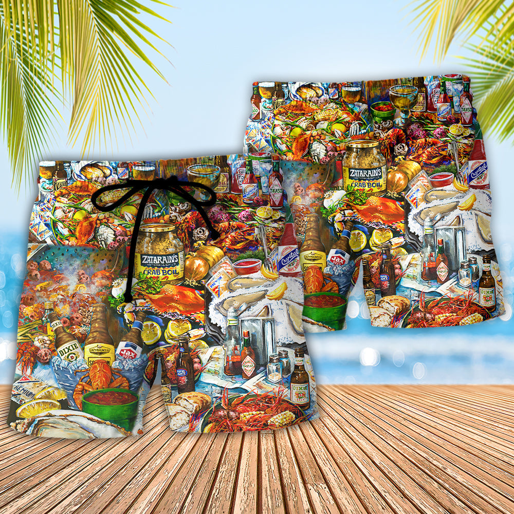 Festival Seafood Celebration Crawfish Food Lover – Beach Short