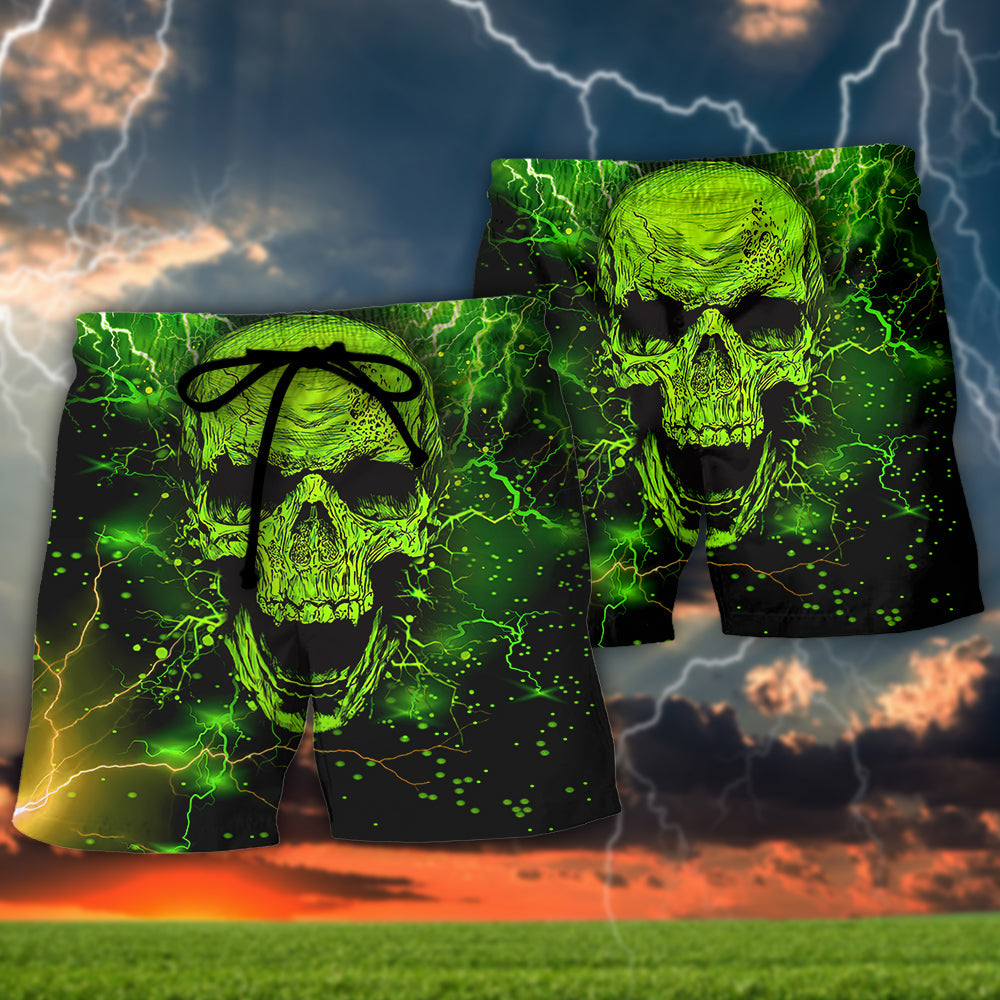 Skull Attitude Message About Respecting Boundaries – Beach Short