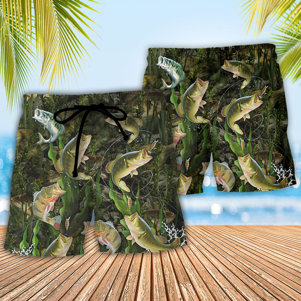 Fishing I'm Good With My Rod Funny Fishing Humor - Beach Short