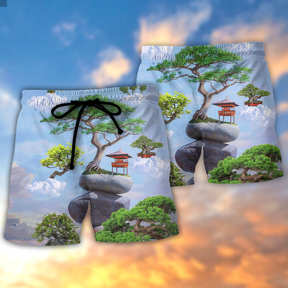 Bonsai Tree Nature Art Style – Beach Short