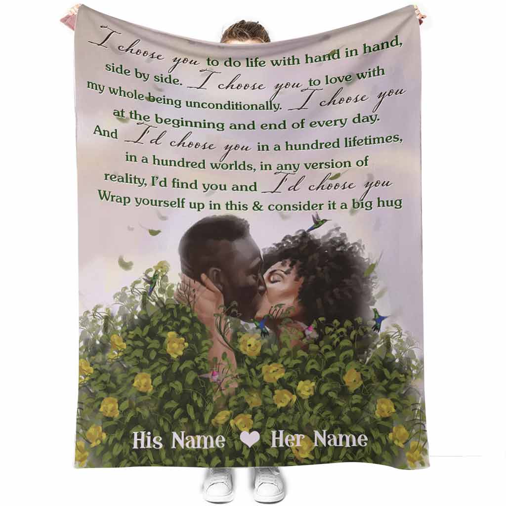 African American Every Love Story Is Afro Couple 50 x 60 Inch Flannel Blanket For Cozy Bedroom And Sofa Decor
