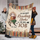 Book I'm Retired Reading Books Is My Job Personalized Flannel Blanket For Soft Bed Couch And Home Comfort