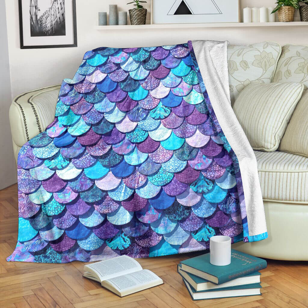 Mermaid Love Ocean Lover Flannel Blanket For Living Room And Bedroom Styling