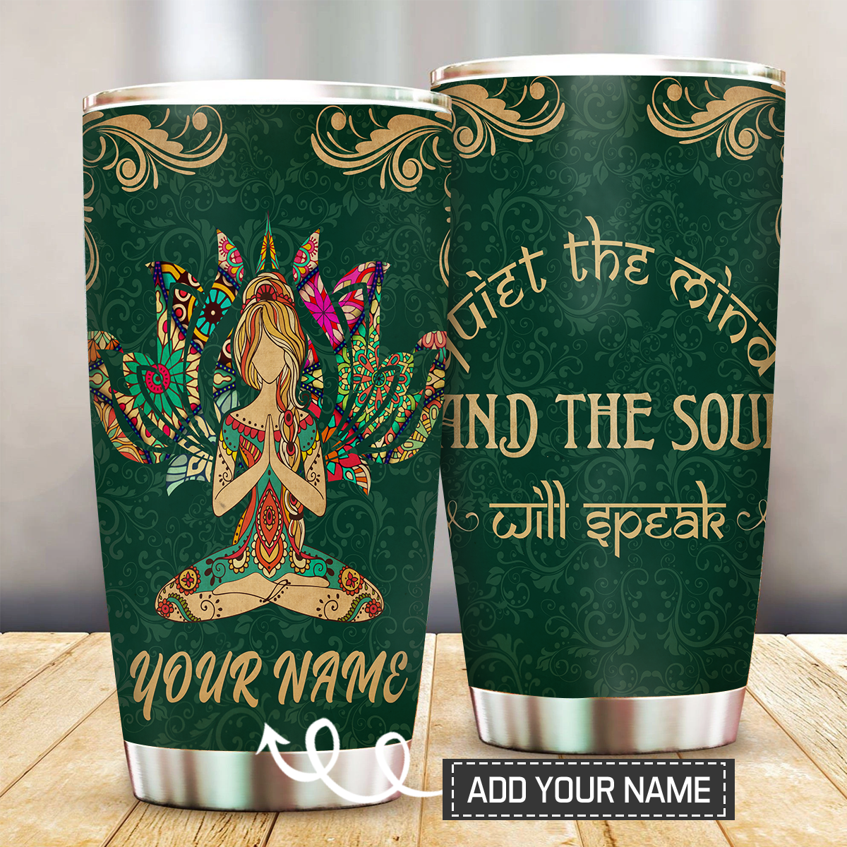 Yoga And The Soul Personalized 20 Oz Tumbler