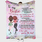 Bestie Love Beautiful Personalized Flannel Blanket For Living Room And Bedroom Styling