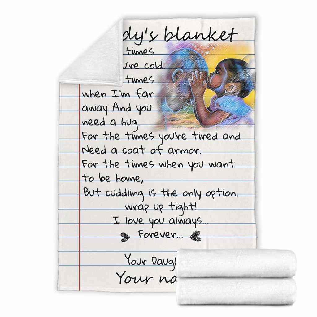 African Daddy's American Personalized Flannel Blanket For Bed Sofa And Reading Nook Decor