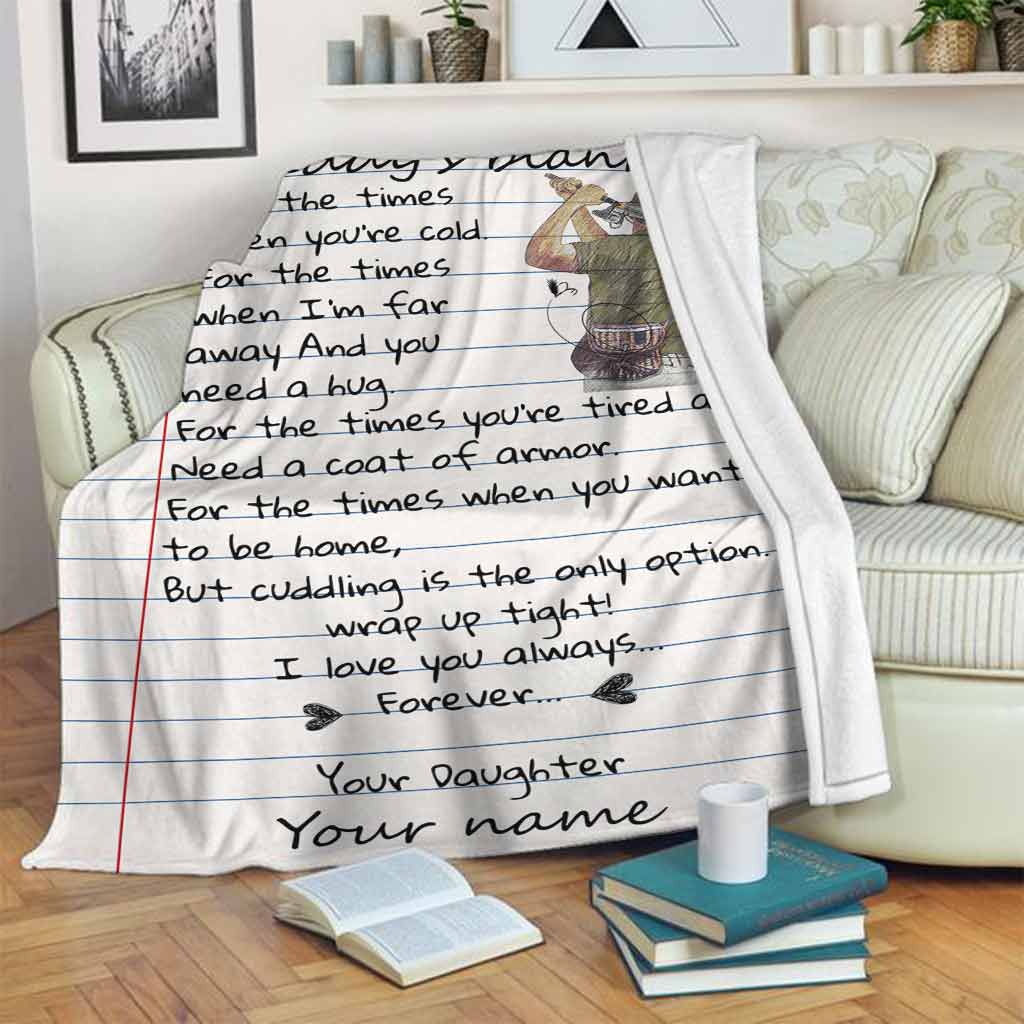 Fishing Daddy I Love You Personalized Flannel Blanket For Relaxing At Home And Travel