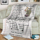Fishing Daddy I Love You Personalized Flannel Blanket For Bed Sofa And Reading Nook Decor