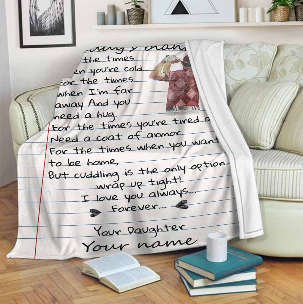 Golf Daddy I Love You Personalized Flannel Blanket For Relaxing At Home And Travel