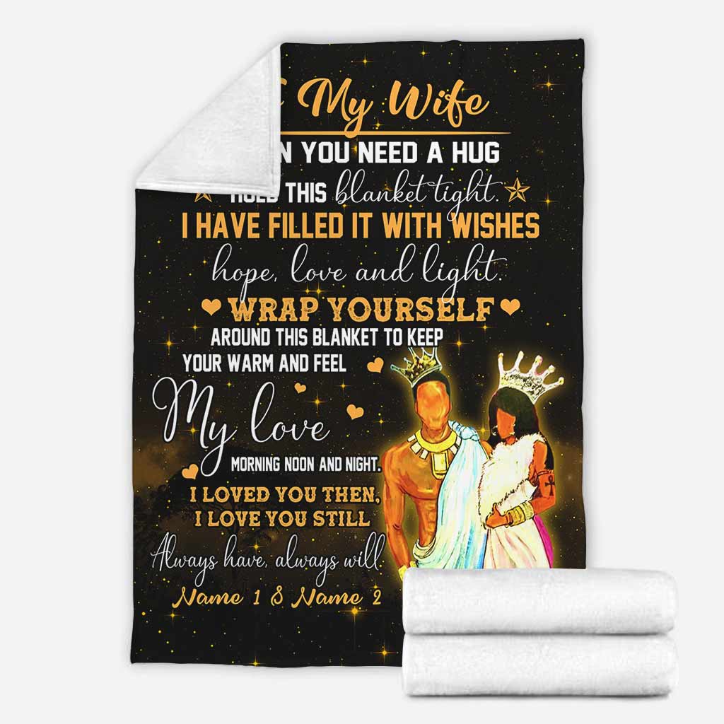 African When You Need A Hug Couple Personalized Flannel Blanket For Soft Bed Couch And Home Comfort