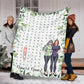 Family Love Mom Home Laughter Crossword Mothers Day Personalized Flannel Blanket For Soft Bed Couch And Home Comfort