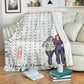 Family Love Mom Home Laughter Crossword Mothers Day Personalized Flannel Blanket For Relaxing At Home And Travel