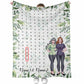 Family Mom Home Laughter Crossword Personalized Flannel Blanket For Cozy Bedroom And Sofa Decor