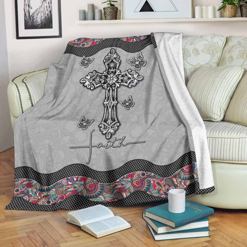 Jesus Faith In Your Life Flannel Blanket For Soft Bed Couch And Home Comfort