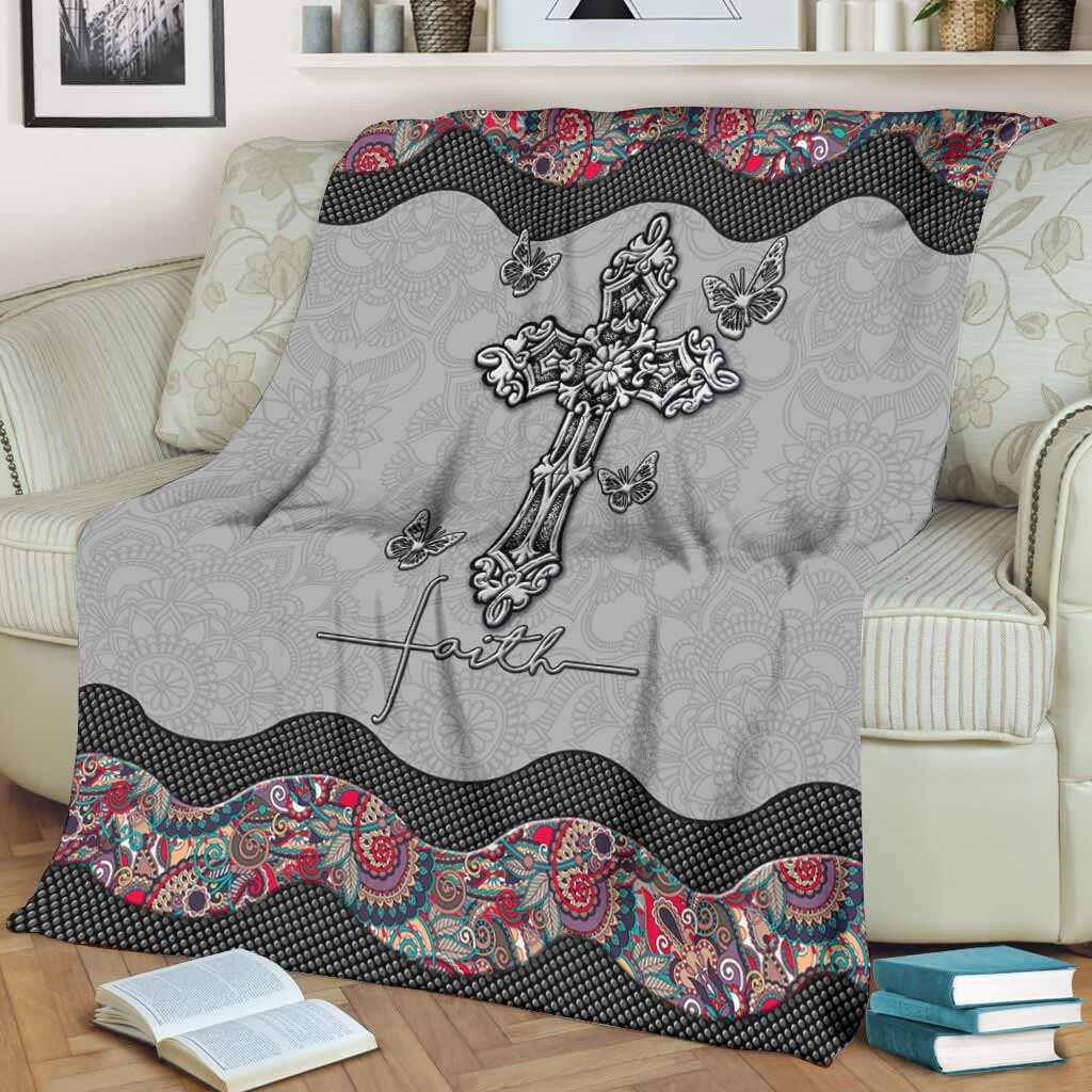 Jesus Faith In Your Life Flannel Blanket For Living Room And Bedroom Styling