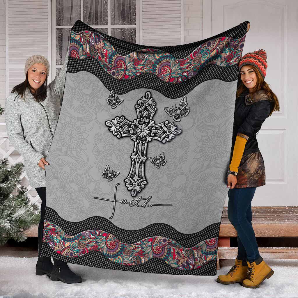 Jesus Faith In Your Life Flannel Blanket For Relaxing At Home And Travel