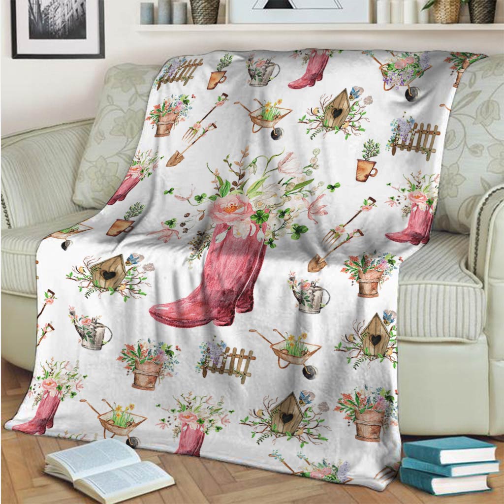 Garden Love Gardening In Life Flannel Blanket For Bed Sofa And Reading Nook Decor