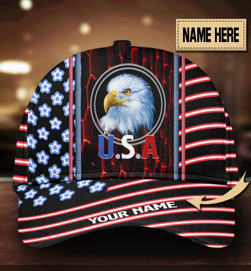 Custom Eagle Love American Personalized Name – Classic Cap