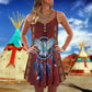 Native Owls Dreamcatcher Vibes – Women's Summer Sleeveless V-Neck Camisole Dress