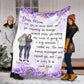 Family Dear Mom Love You Personalized Flannel Blanket For Soft Bed Couch And Home Comfort
