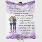 Family Dear Mom Love You Personalized Flannel Blanket For Living Room And Bedroom Styling