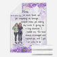Family Dear Mom Love You Personalized Flannel Blanket For Cozy Home Lounging And Gifting