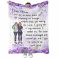 Family Love Dear Mom I Love You So Much Mothers Day Personalized 50 x 60 Inch Flannel Blanket For Cozy Bedroom And Sofa Decor