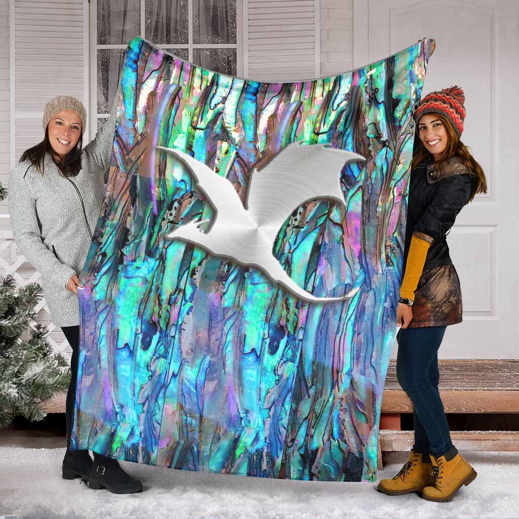 Dragon Inspirational Art Flannel Blanket For Relaxing At Home And Travel