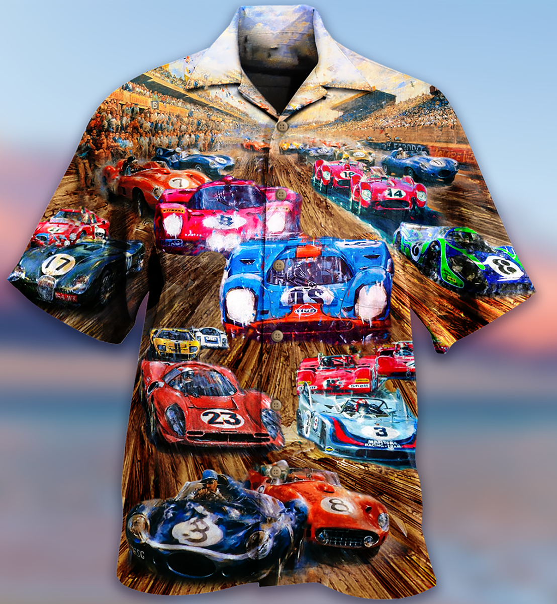 Car Racing High Speed Action Style - Hawaiian Shirt
