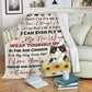 Cat Don't Cry For Me Mom Mothers Day Cat Personalized Flannel Blanket For Relaxing At Home And Travel
