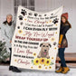 Wheaten Terrier Don't Cry For Me Mom Personalized Flannel Blanket For Soft Bed Couch And Home Comfort