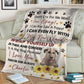 Wheaten Terrier Don't Cry For Me Mom Personalized Flannel Blanket For Bed Sofa And Reading Nook Decor