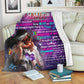Native American To My Daughter Mothers Day Purple Flannel Blanket For Relaxing At Home And Travel