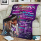 Native American To My Daughter Mothers Day Purple Flannel Blanket For Bed Sofa And Reading Nook Decor