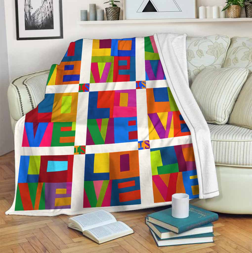 LGBT Love Is Love Flannel Blanket For Bed Sofa And Reading Nook Decor