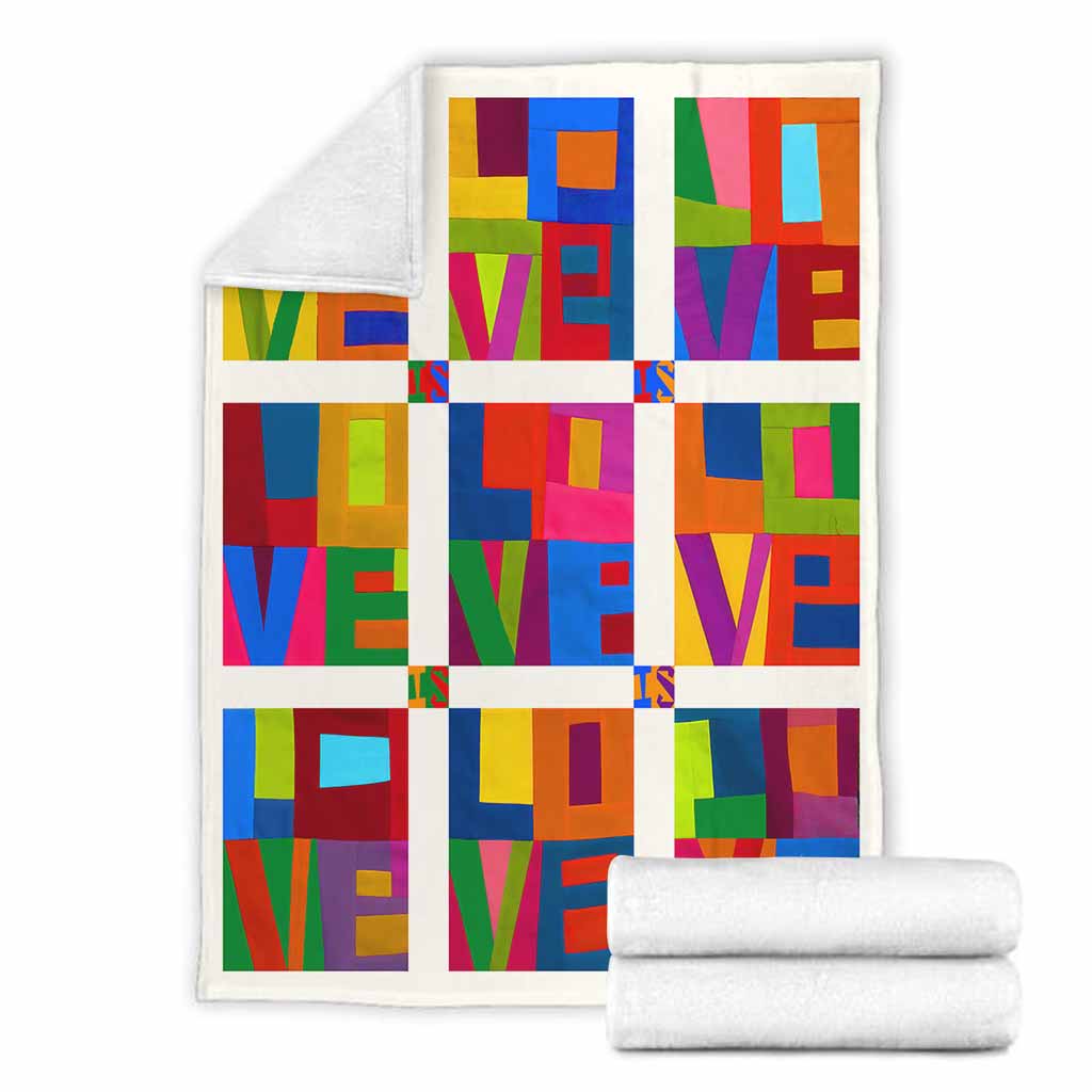 LGBT Love Is Love Flannel Blanket For Relaxing At Home And Travel