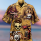 Dragon Love Coffee Skull Vintage Style - Hawaiian Shirt

