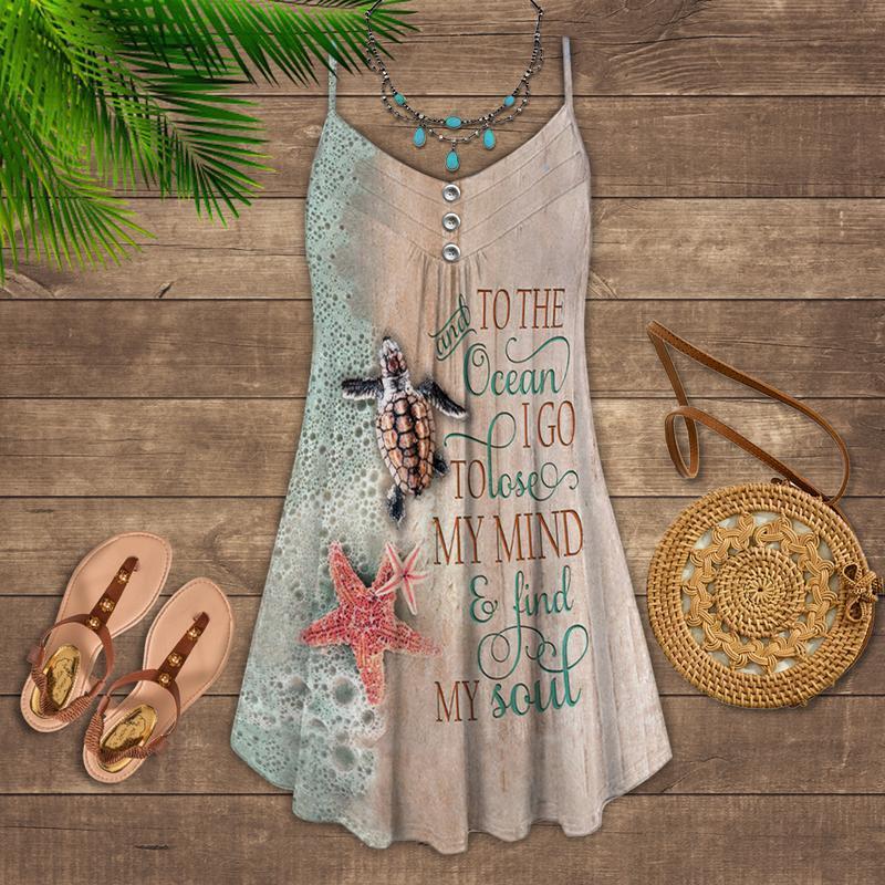 Turtle Beach Love Always – Women's Summer Sleeveless V-Neck Camisole Dress