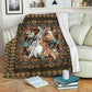 Horse Pattern Flannel Blanket For Relaxing At Home And Travel