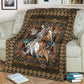 Horse Pattern Flannel Blanket For Bed Sofa And Reading Nook Decor