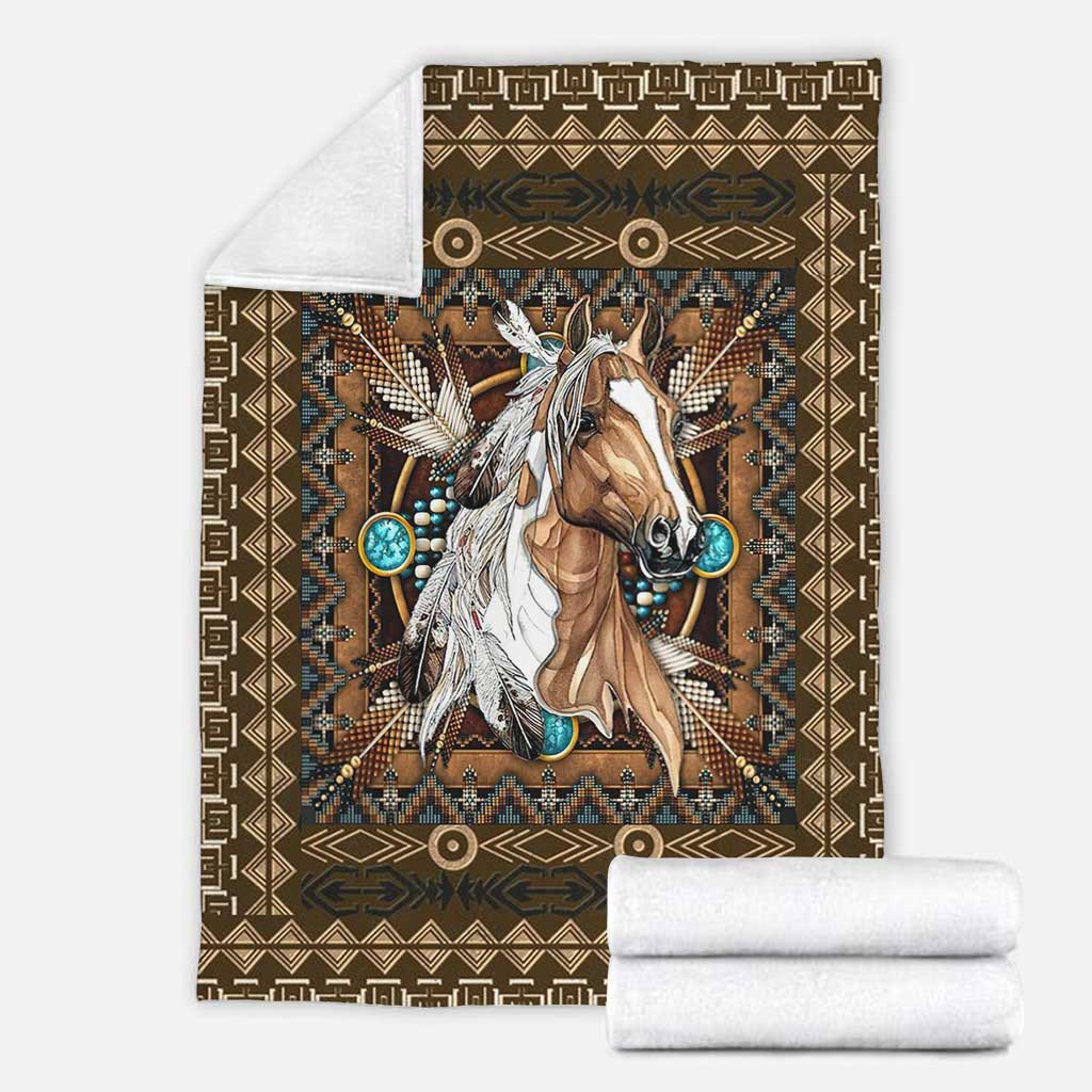 Horse Pattern Flannel Blanket For Cozy Home Lounging And Gifting