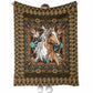 Horse Pattern Flannel Blanket For Cozy Bedroom And Sofa Decor