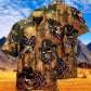 Cowboy Skull Americana Vintage Western Style - Hawaiian Shirt
