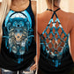Native Girl Wolf Dreamcatcher Blue – Hollow Tank Top